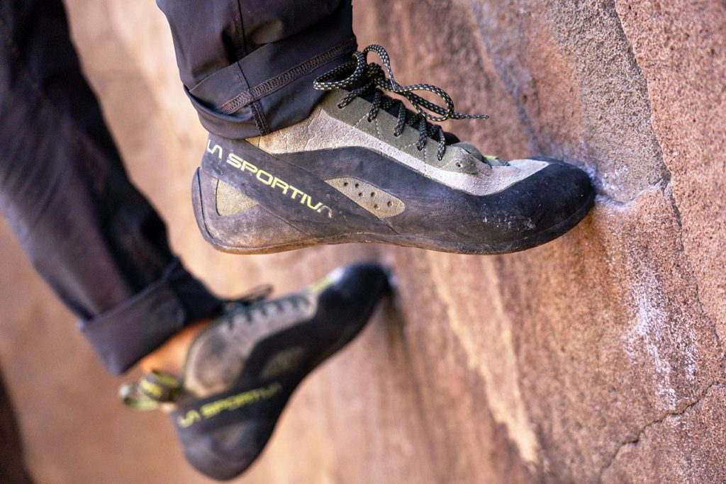 La Sportiva TC Pro climbing shoe edging 0