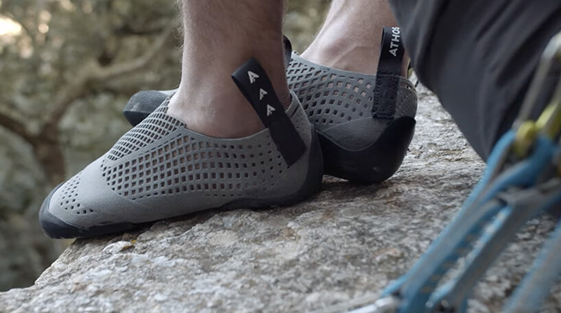 athos 3d printed climbing shoes